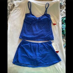 Catalina Tankini (XL) & Bottom Skirt (L) NWT